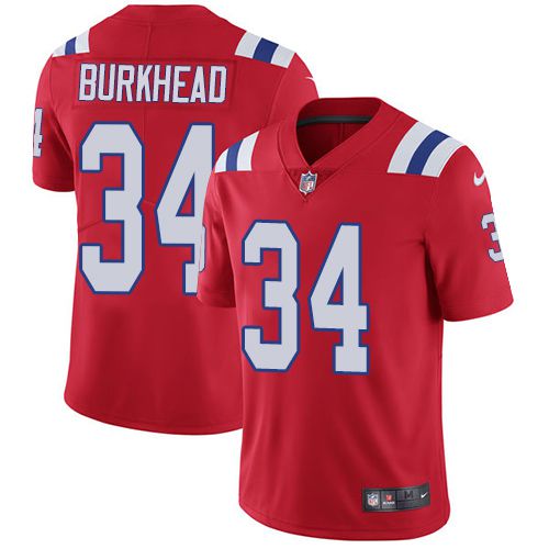 Men New England Patriots #34 Rex Burkhead Nike Red Limited NFL Jersey->new england patriots->NFL Jersey
